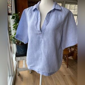 Rachel Zoe 100% linen - size Large.  Pull over.  - light blue. Beautiful
